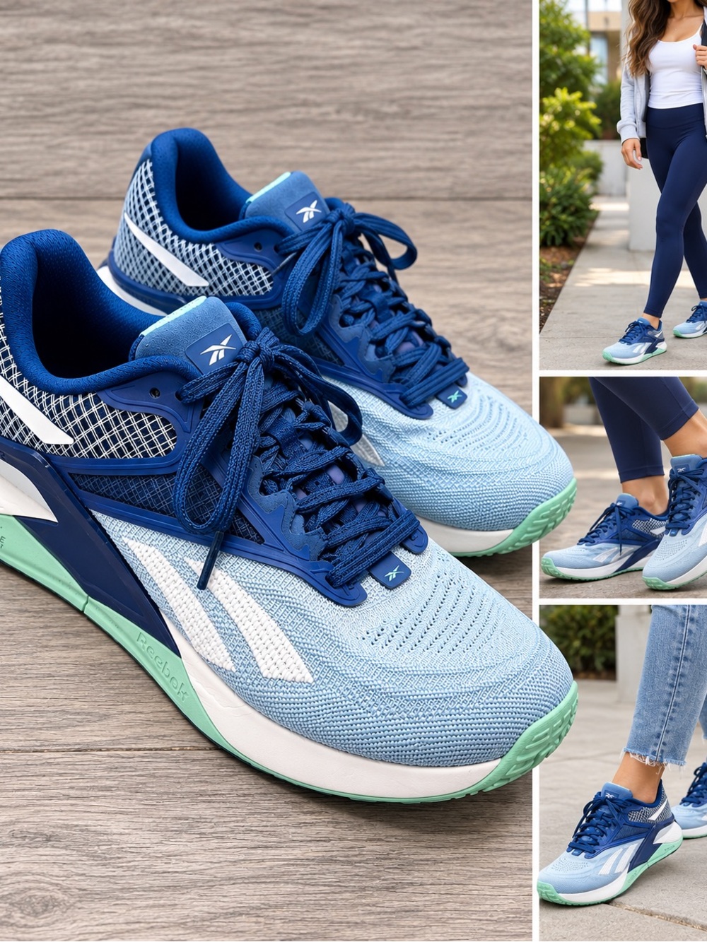 Reebok Nano X2 Women’s Size 9 Light Blue and Navy Athletic Running Shoes